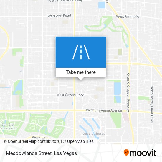 Meadowlands Street map