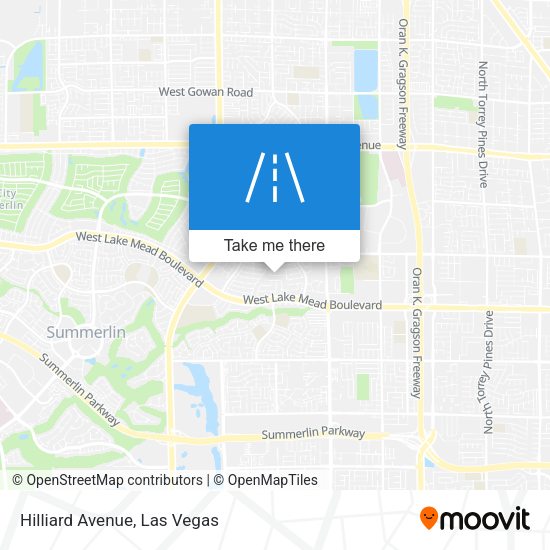 Mapa de Hilliard Avenue
