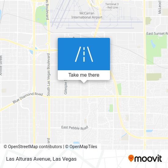 Mapa de Las Alturas Avenue