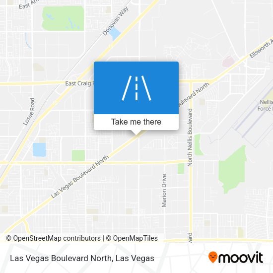 Las Vegas Boulevard North map