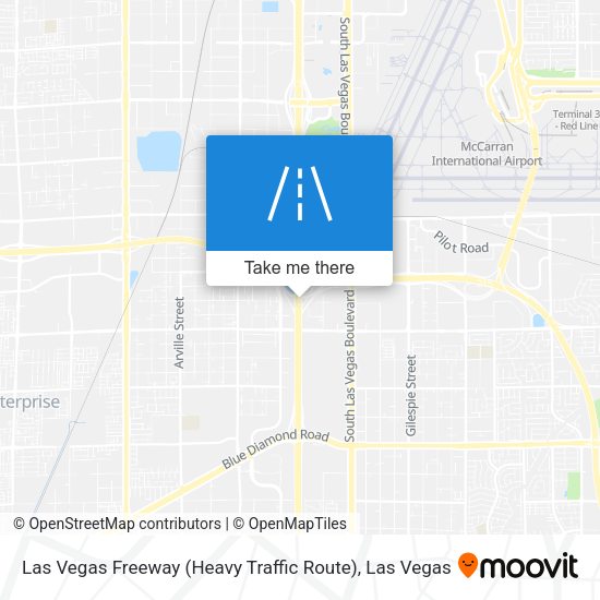 Las Vegas Freeway (Heavy Traffic Route) map