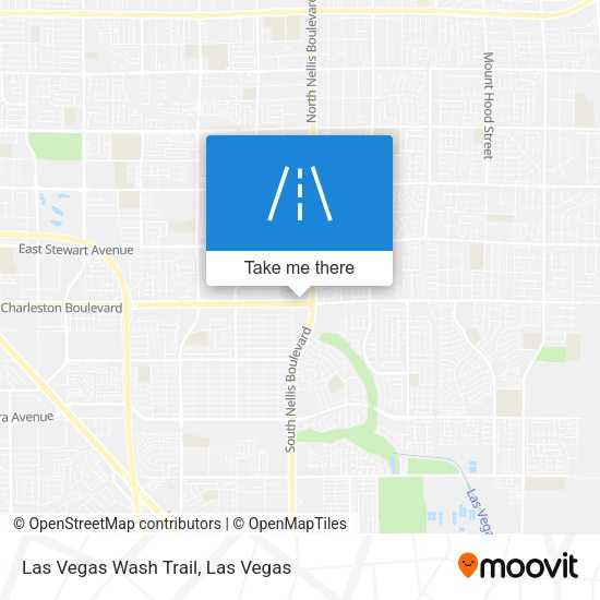 Mapa de Las Vegas Wash Trail