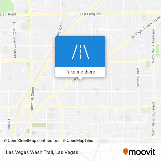 Las Vegas Wash Trail map