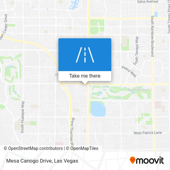 Mesa Canogo Drive map