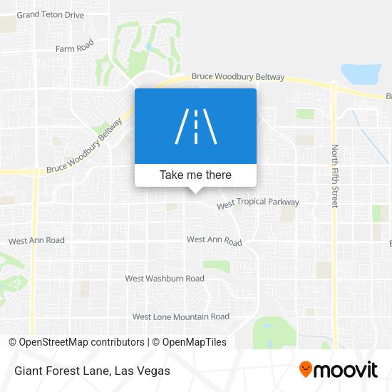 Mapa de Giant Forest Lane