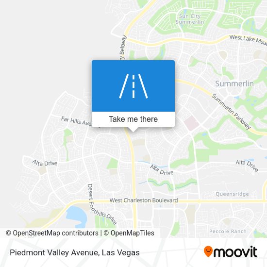 Piedmont Valley Avenue map