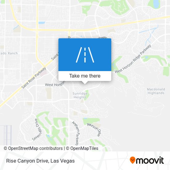 Rise Canyon Drive map