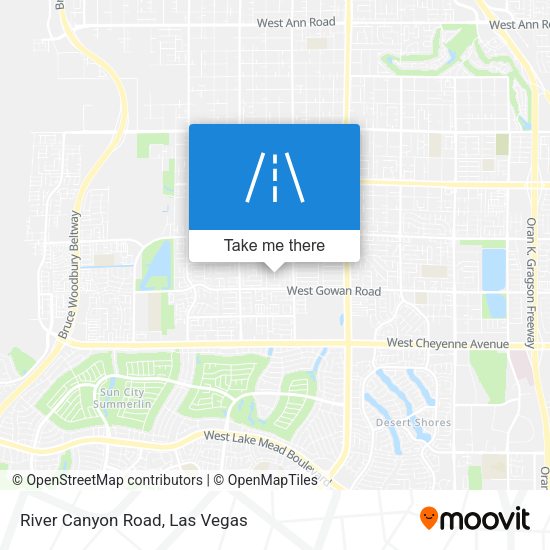 River Canyon Road map