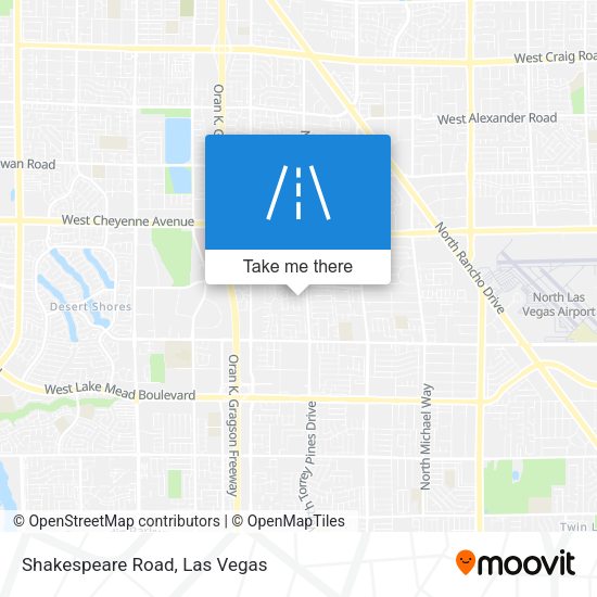 Mapa de Shakespeare Road