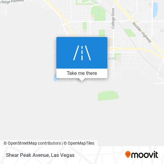 Shear Peak Avenue map