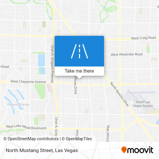 North Mustang Street map
