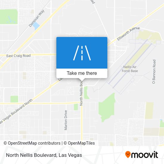 North Nellis Boulevard map