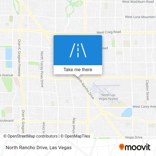 North Rancho Drive map