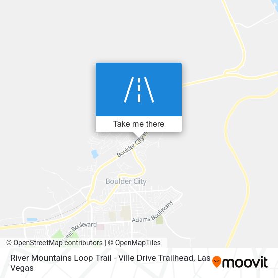 River Mountains Loop Trail - Ville Drive Trailhead map