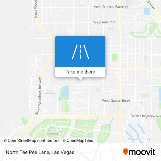 North Tee Pee Lane map