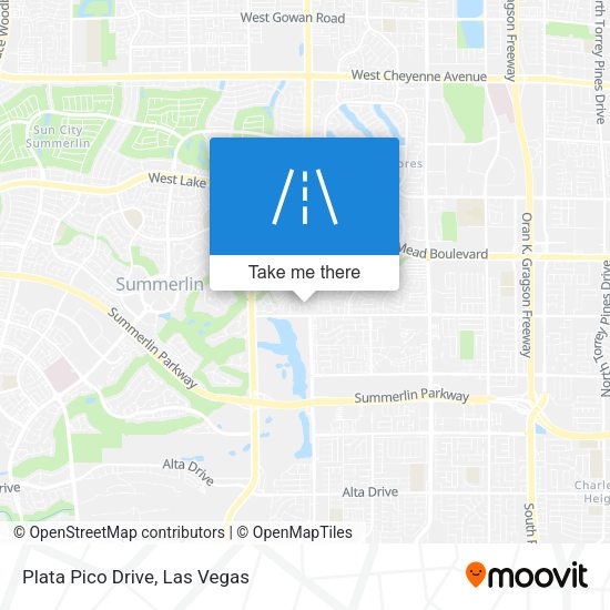 Plata Pico Drive map