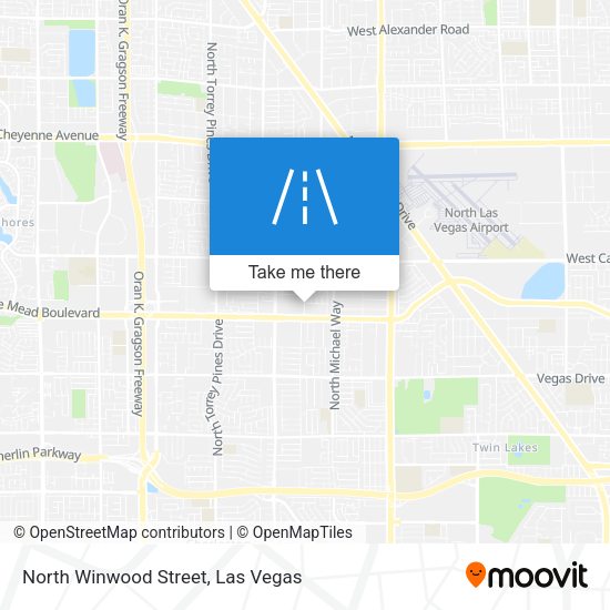 North Winwood Street map