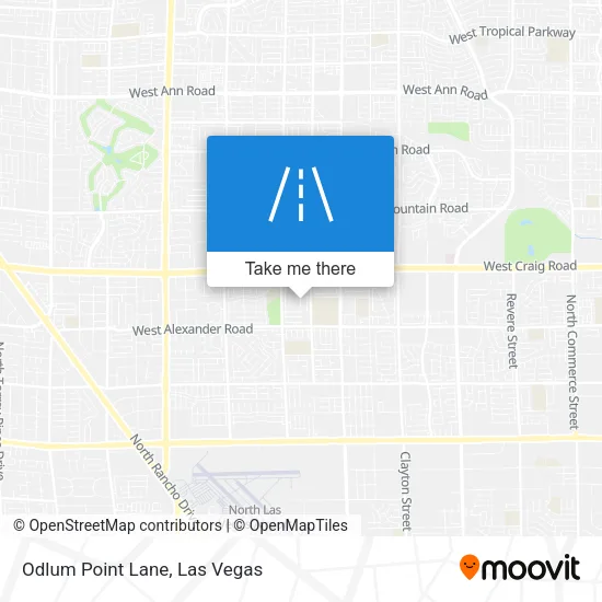 Odlum Point Lane map