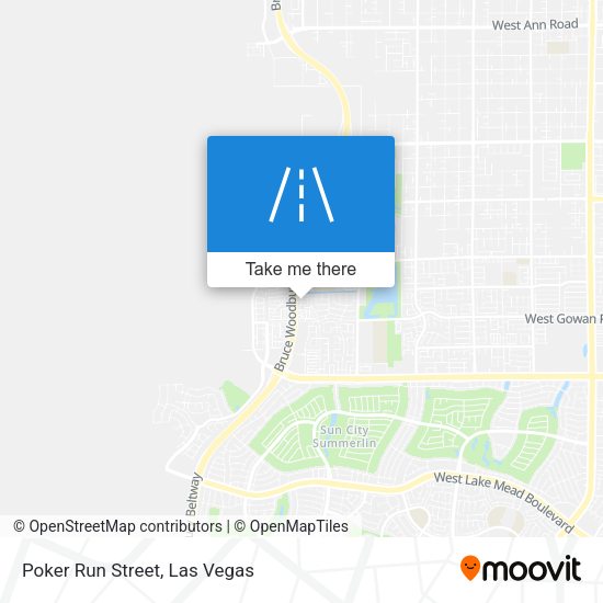 Poker Run Street map