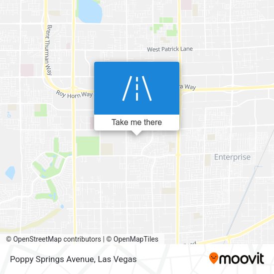 Poppy Springs Avenue map