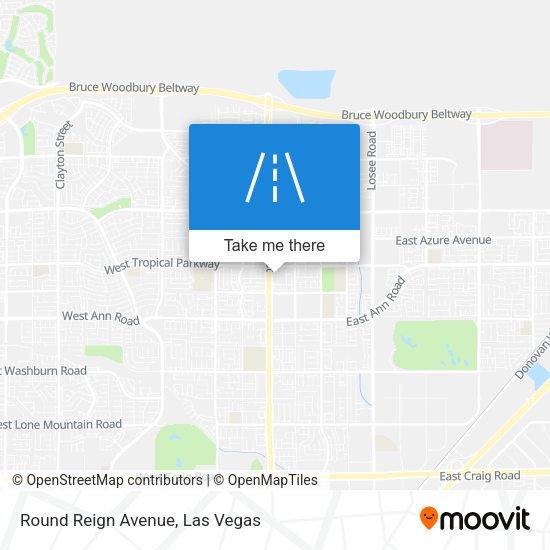 Round Reign Avenue map