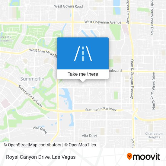 Royal Canyon Drive map