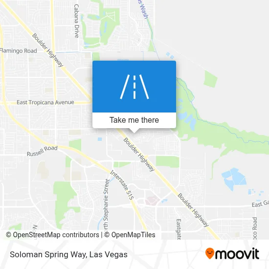 Soloman Spring Way map