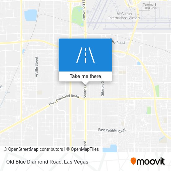 Old Blue Diamond Road map