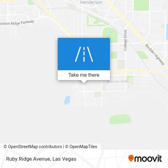 Ruby Ridge Avenue map