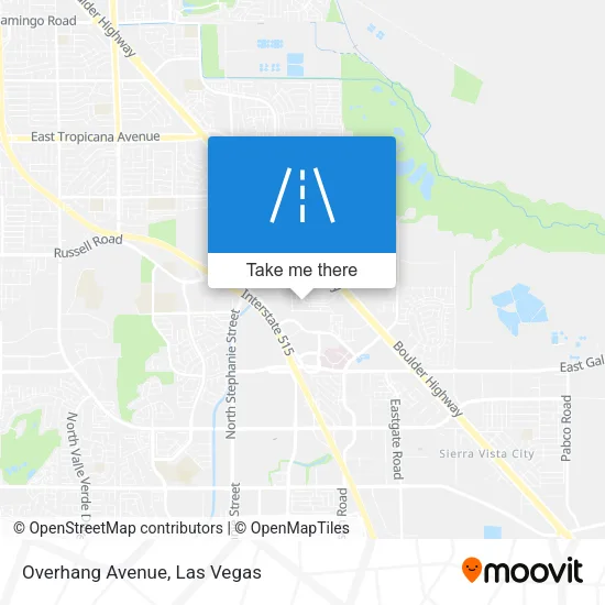 Overhang Avenue map