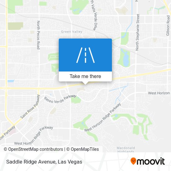 Mapa de Saddle Ridge Avenue