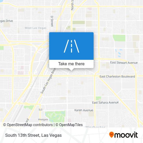 South 13th Street map