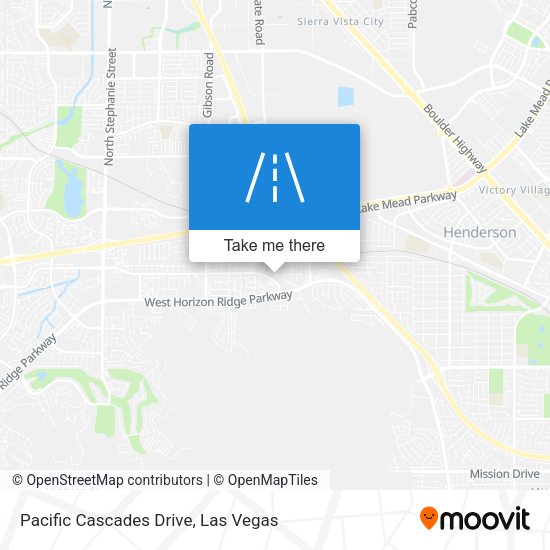 Pacific Cascades Drive map