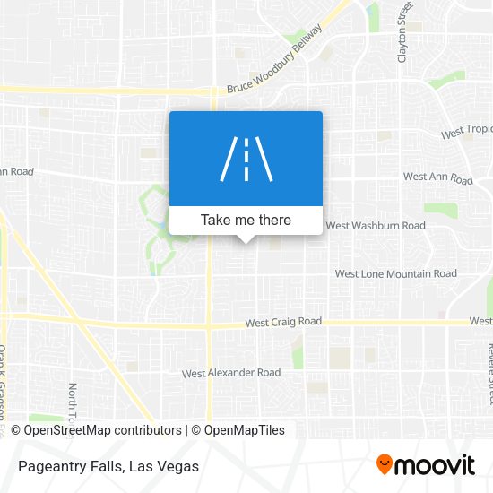 Mapa de Pageantry Falls