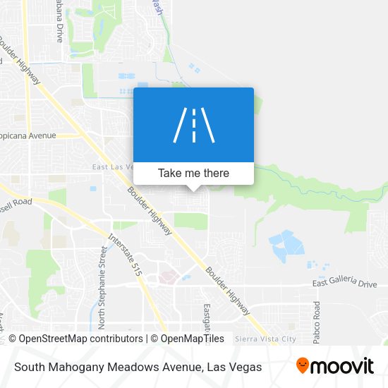 South Mahogany Meadows Avenue map