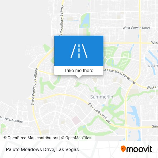 Paiute Meadows Drive map