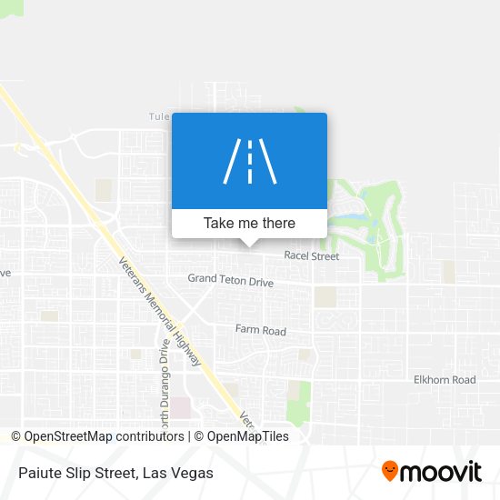 Paiute Slip Street map