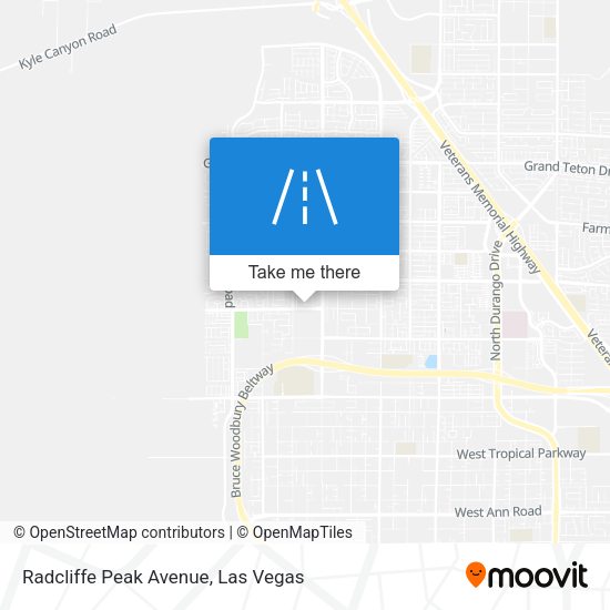 Mapa de Radcliffe Peak Avenue