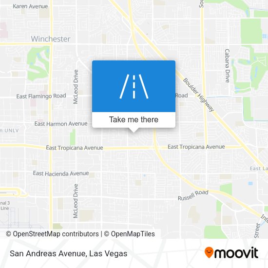 San Andreas Avenue map