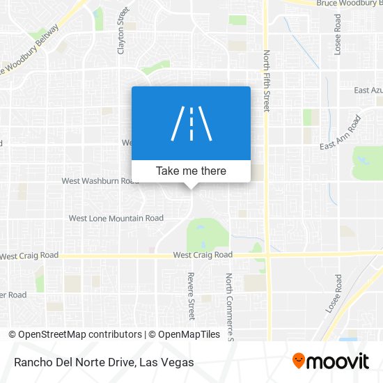 Rancho Del Norte Drive map