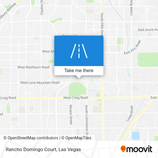 Rancho Domingo Court map