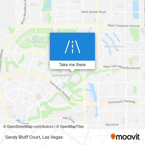 Mapa de Sandy Bluff Court