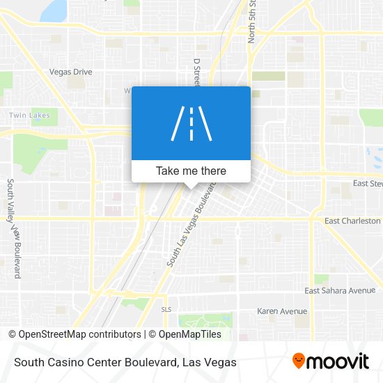 South Casino Center Boulevard map