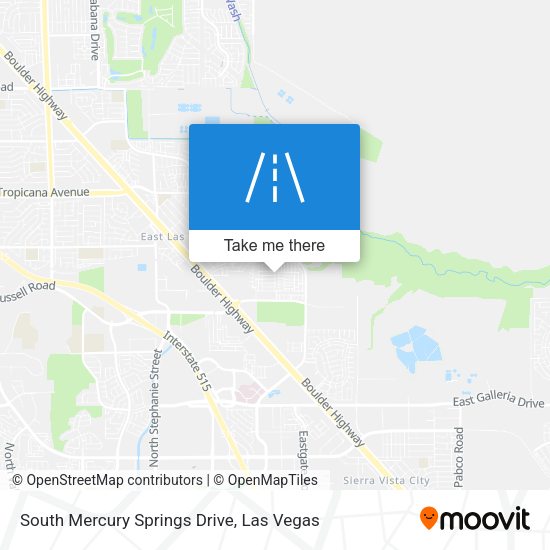 Mapa de South Mercury Springs Drive