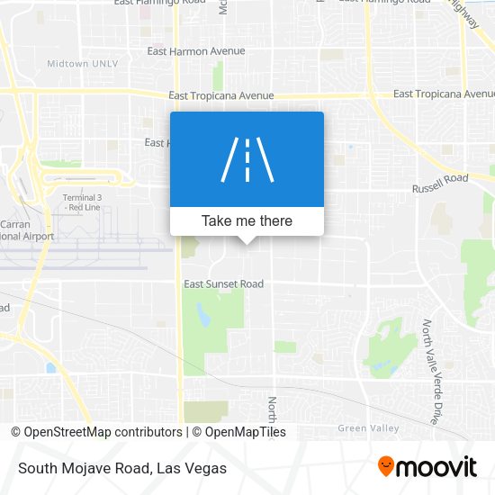 South Mojave Road map
