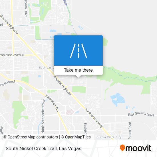 South Nickel Creek Trail map