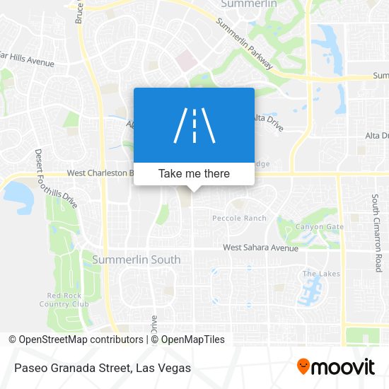 Paseo Granada Street map