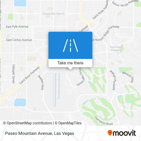 Paseo Mountain Avenue map