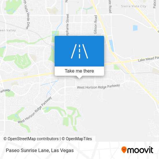 Mapa de Paseo Sunrise Lane