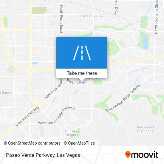 Mapa de Paseo Verde Parkway